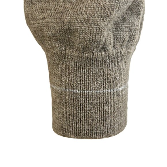 Banana Republic Men’s Sweater M Brown Blue/Grey White Thin Stripes  Wool V-neck - Picture 13 of 15